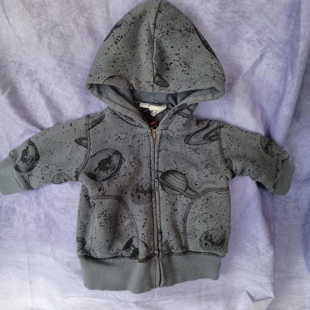 Bit'z Kids Solar System Blue Zip Up Space Hoodie